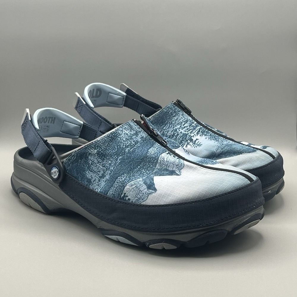 Crocs Classic x Busch Light Blue All Terrain Clogs - Men's Size 13 USED